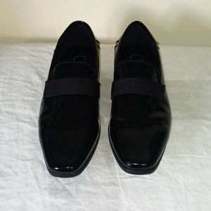Men's Calvin Klein Size 8.5 Patent Vegan Leather Dress Loafers